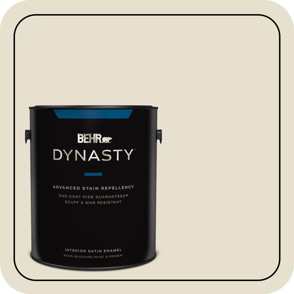 BEHR DYNASTY 1 Gal. #S350-1A Cool Honeydew Satin Enamel Interior Stain-Blocking Paint and Primer