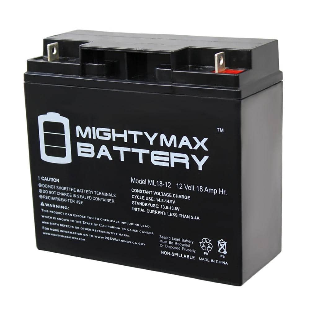 MIGHTY MAX BATTERY 12-Volt 18AH SLA Battery for Quick Cable Rescue Jump Pack 950