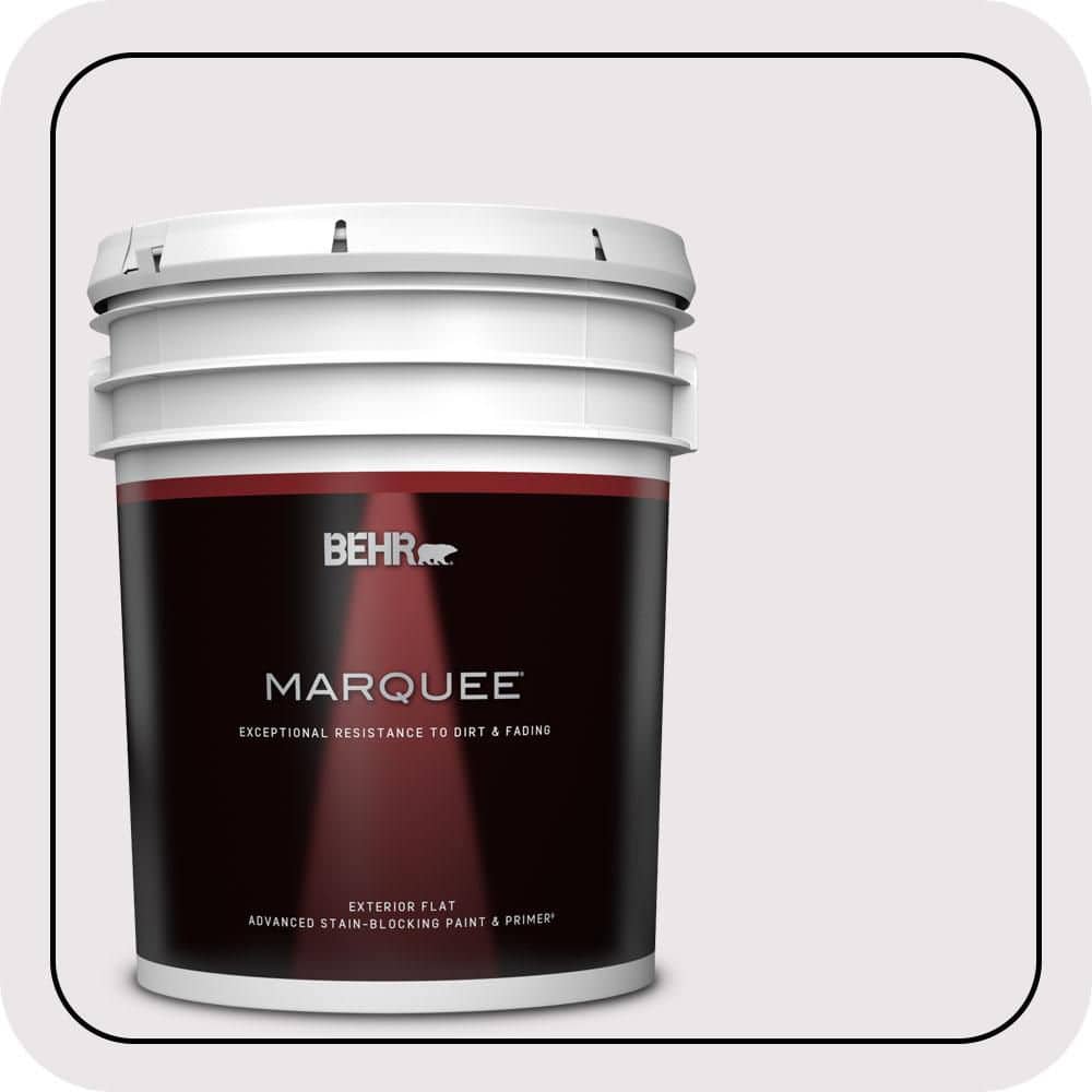 BEHR MARQUEE 5 gal. #PR-W03 Melodic White Flat Exterior Paint & Primer