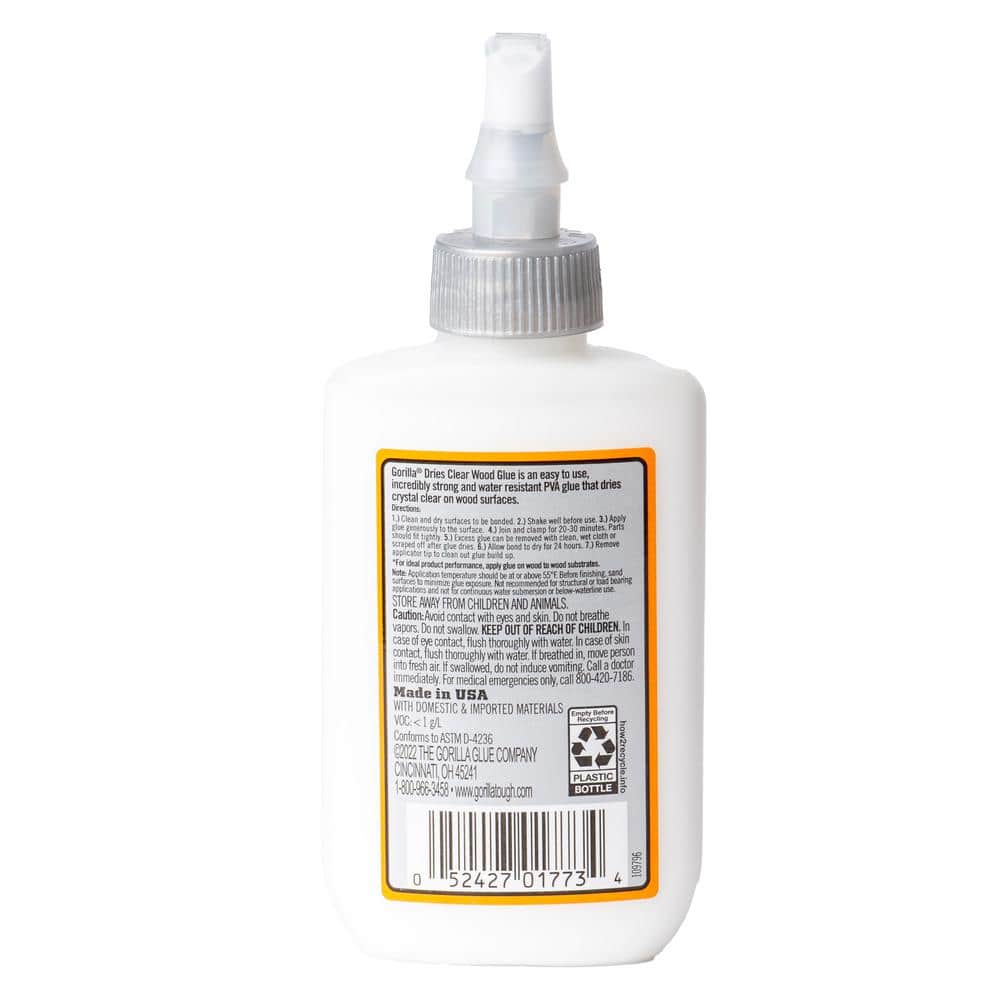 Gorilla 4 oz. Dries Clear Wood Glue (6-pack) (3)