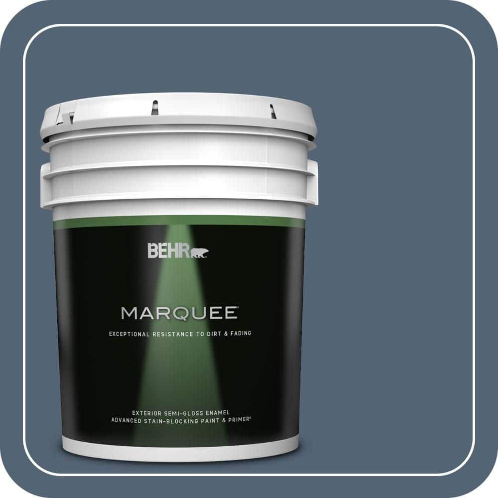 BEHR MARQUEE 5 gal. #T17-17 Midnight Show Semi-Gloss Enamel Exterior Paint & Primer