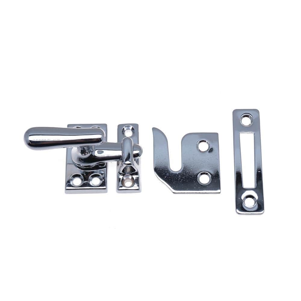 idh by St. Simons Polished Chrome Brass Small Window Sash Lock with Casement Fastener (1)
