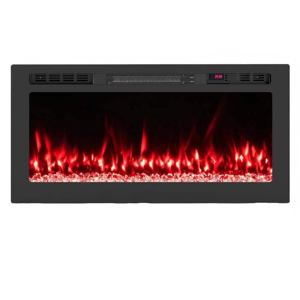 Clihome 60 in. WiFi Electric Fireplace Insert Heater Wall-Mount or Recessed 5100 BTU Smart Control (1)