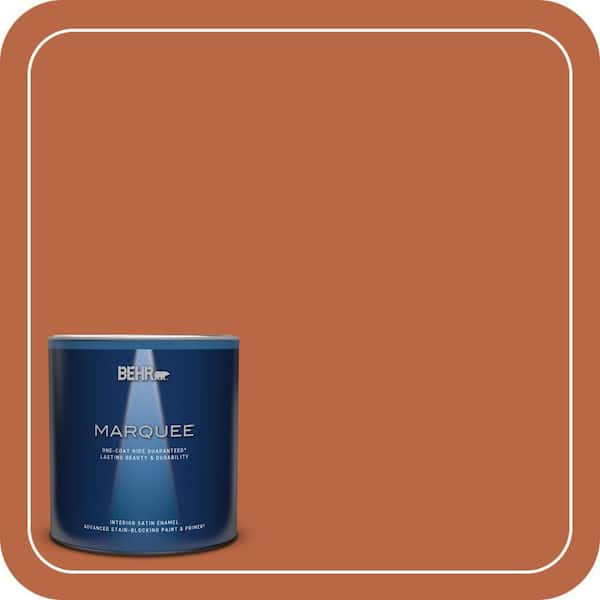 BEHR PREMIUM PLUS #HDC-FL15-01 Pumpkin Drizzle Enamel Low Odor & Primer (2)