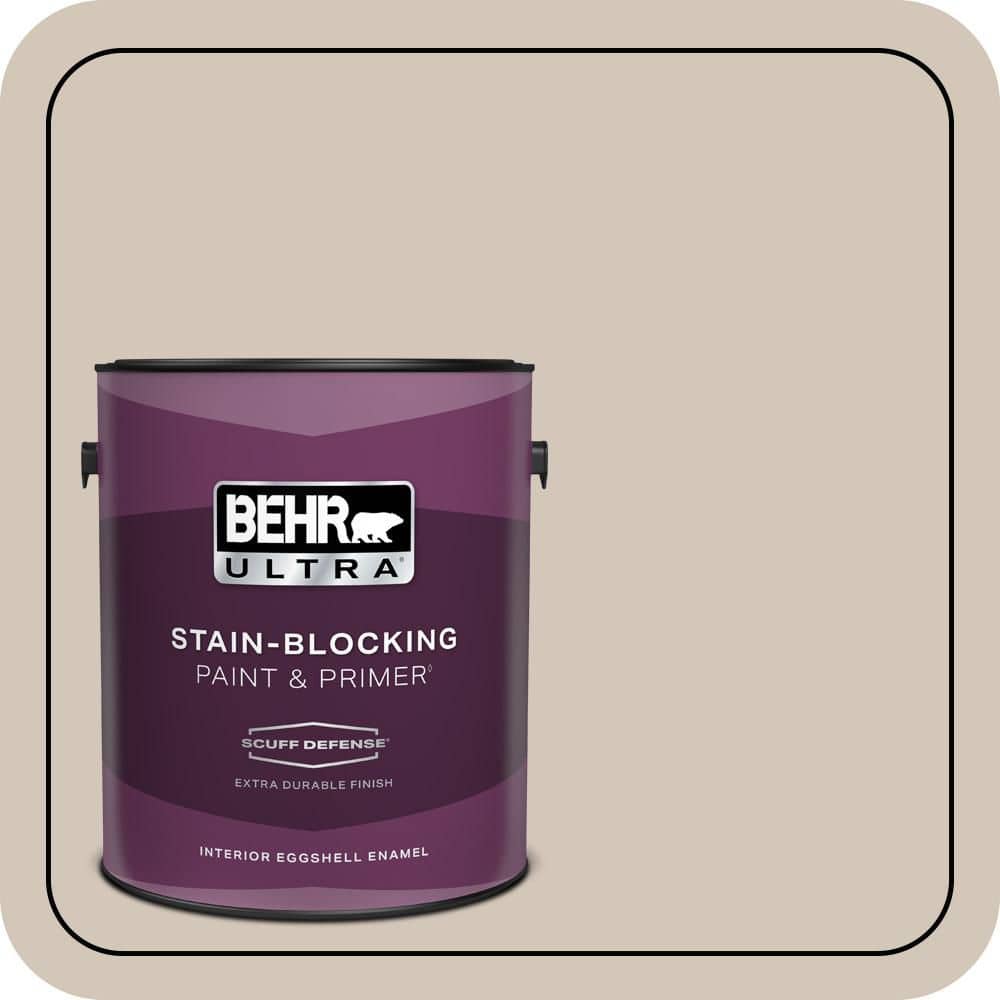 BEHR ULTRA 1 gal. #MQ2-50 Gravelstone Extra Durable Eggshell Enamel Interior Paint & Primer