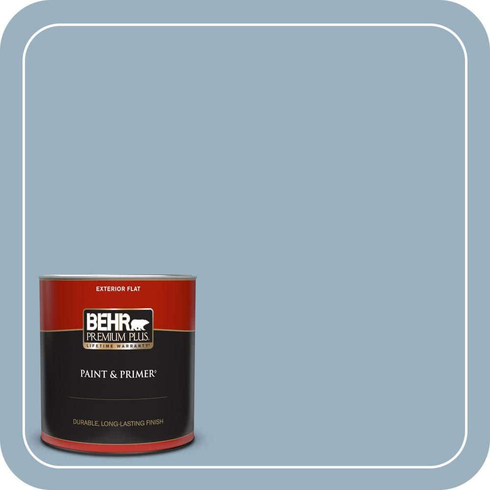BEHR PREMIUM PLUS 1 qt. #ECC-32-1 Cloudless Day Flat Exterior Paint & Primer (1)