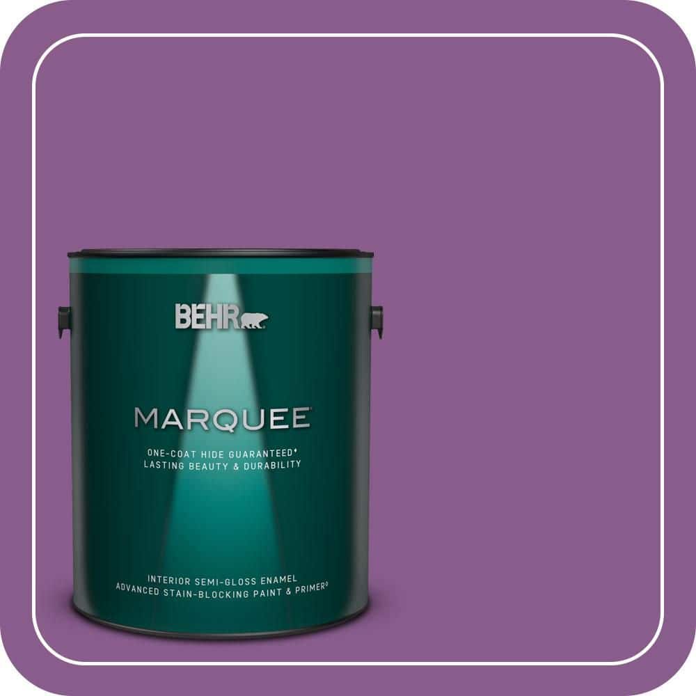 BEHR MARQUEE 1 gal. #670B-7 Candy Violet Semi-Gloss Enamel Interior Paint & Primer