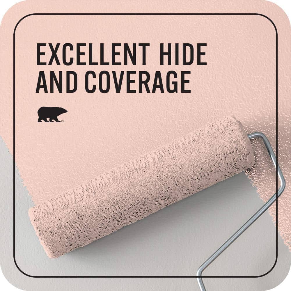 BEHR PREMIUM PLUS 1 qt. #P180-1 Deco Shell Flat EcoMix Plant-Based Interior Paint & Primer (2)