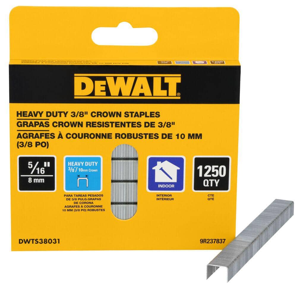 DEWALT 5/16 in. x 3/8 in. Crown Glue Collated Construction Staple (1250-Pack) (3)