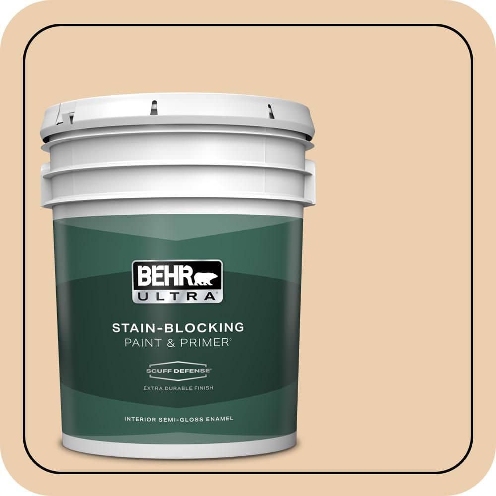 BEHR ULTRA 5 gal. #S270-2 Chai Extra Durable Semi-Gloss Enamel Interior Paint & Primer