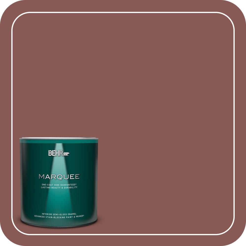 BEHR MARQUEE 1 qt. #PPU1-09 Red Willow Semi-Gloss Enamel Interior Paint & Primer