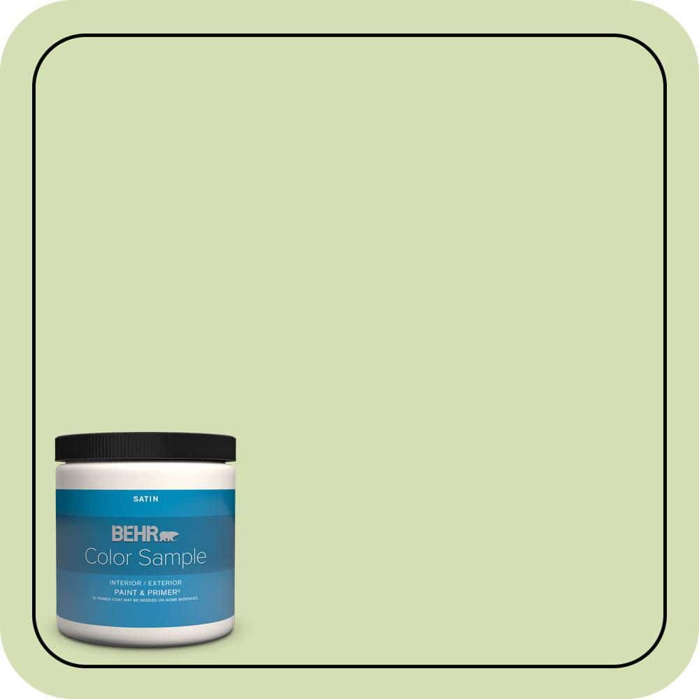 BEHR PREMIUM PLUS #420C-3 Celery Bunch Enamel Interior/Exterior Paint & Primer Color Sample (1)