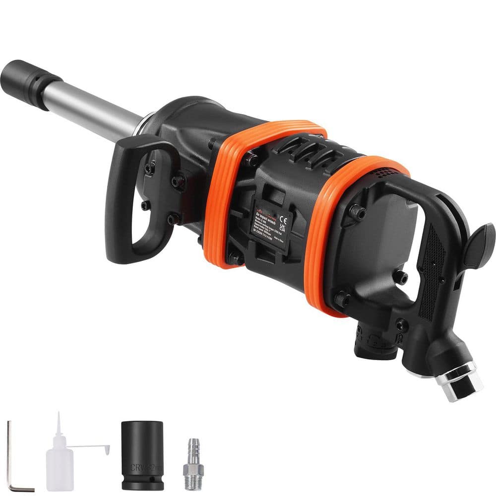 SKYSHALO 1 In. Air Impact Wrench, Up to 5175 ft.-lbs. Beast Reverse Torque Output Pneumatic Impact Gun w/ 8 In. Extended Anvil (1)