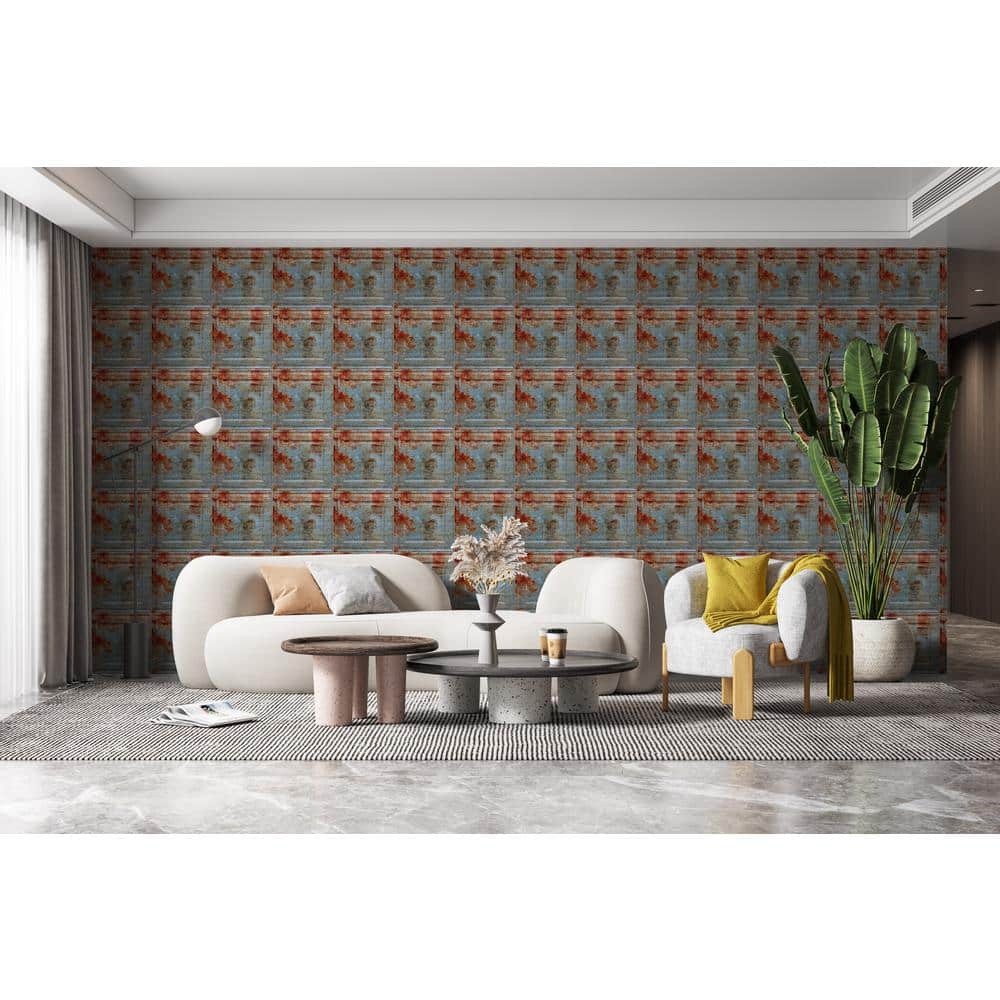 Dundee Deco Falkirk Perth Old Tin Roof 2 ft. x 2 ft. Decorative Rusty Lay In Ceiling Tile (40 sq. ft./case) (2)