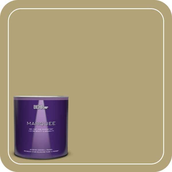BEHR MARQUEE 1 qt. #PMD-101 Green Fig Eggshell Enamel Interior Paint & Primer (2)