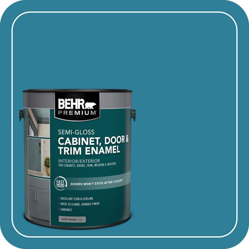 BEHR PREMIUM 1 gal. #M480-6 Valley of Glaciers Semi-Gloss Enamel Interior/Exterior Cabinet, Door & Trim Paint