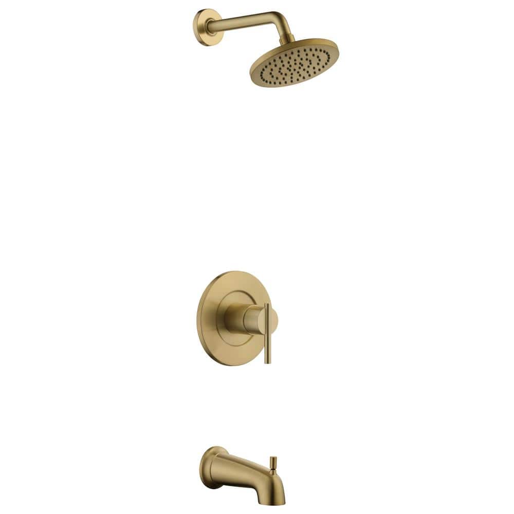 Glacier Bay Dorind Single-Handle 1-Spray Tub and Shower Faucet in Brushed Gold (2)