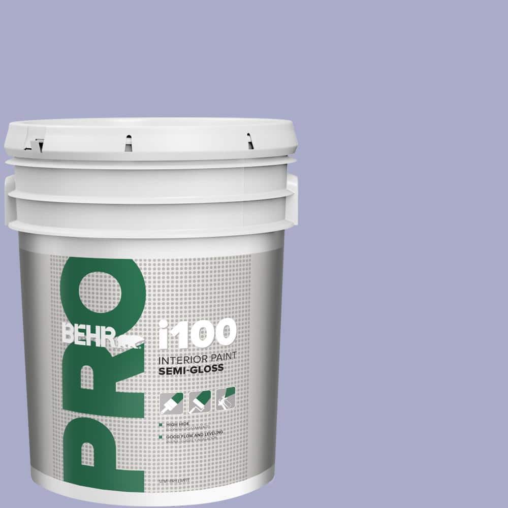 BEHR PRO 5 gal. #M550-4 Wisteria Blue Semi-Gloss Interior Paint