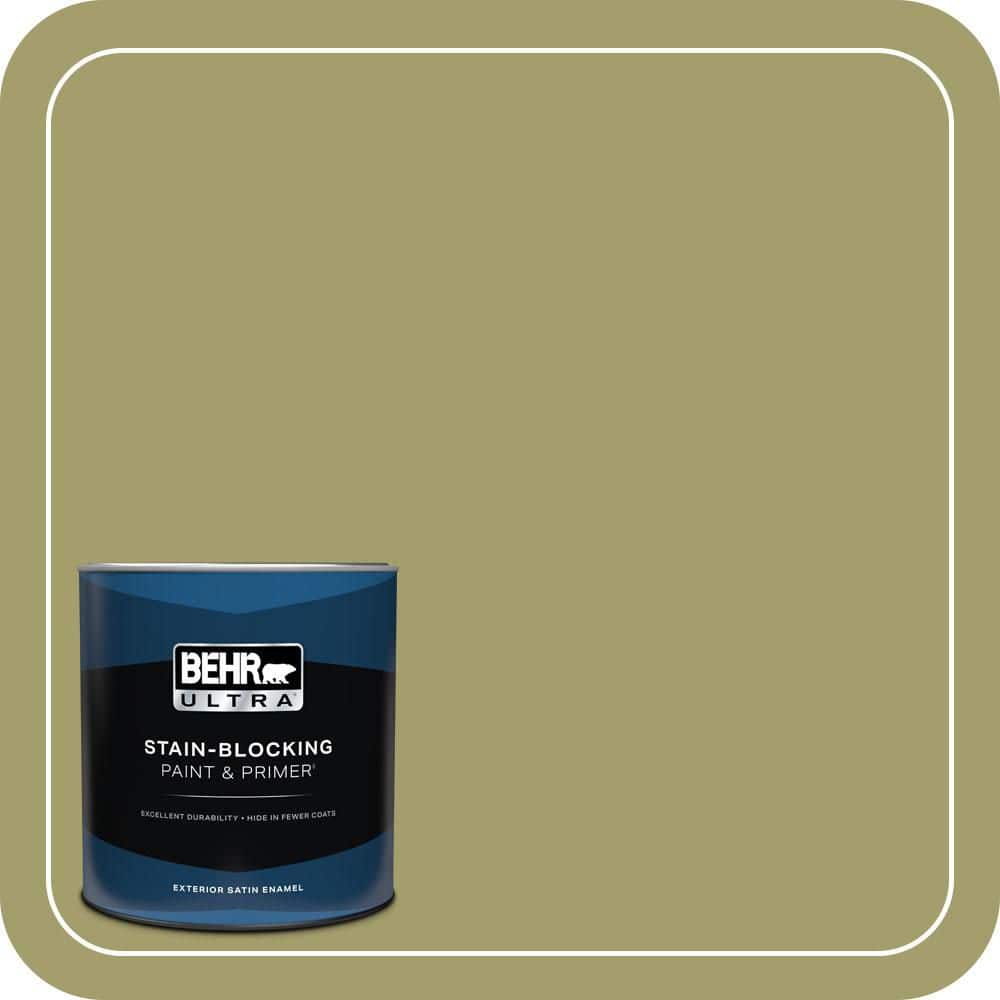 BEHR ULTRA 1 qt. #S340-5 Farm Fresh Satin Enamel Exterior Paint & Primer