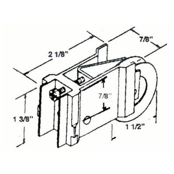 Barton Kramer 1-1/2 in. AAA Aluminum Patio Door Roller Assembly (2)