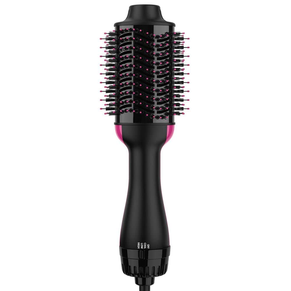 Wudkey 1-Piece Bathroom Accessory Set in Black, 4 in 1 Hair Dryer and Styler Volumizer with Negative Ion Anti-frizz Barrel (1)
