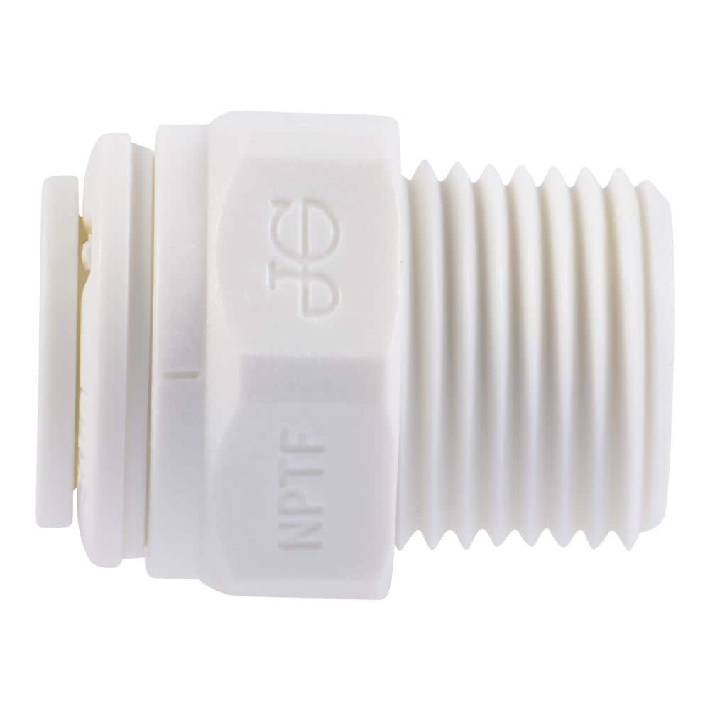 John Guest 3/8 in. O.D. Push-to-Connect x 3/8 in. MIP NPTF Polypropylene Adapter Fitting (4)