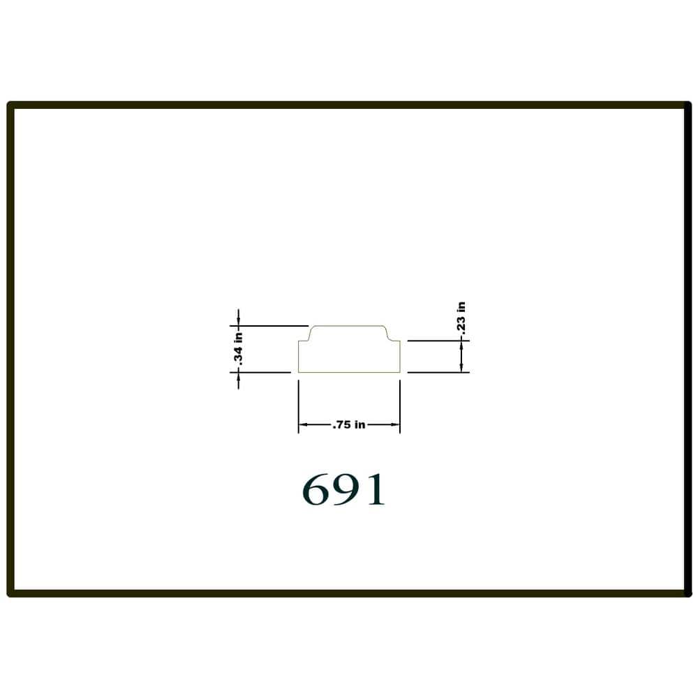 HOUSE OF FARA 11/32 in. D x 3/4 in. W x 48 in. L Unfinished Basswood Wood Embossed Ivy Vine Detail Strip Drip Cap Moudling (2)