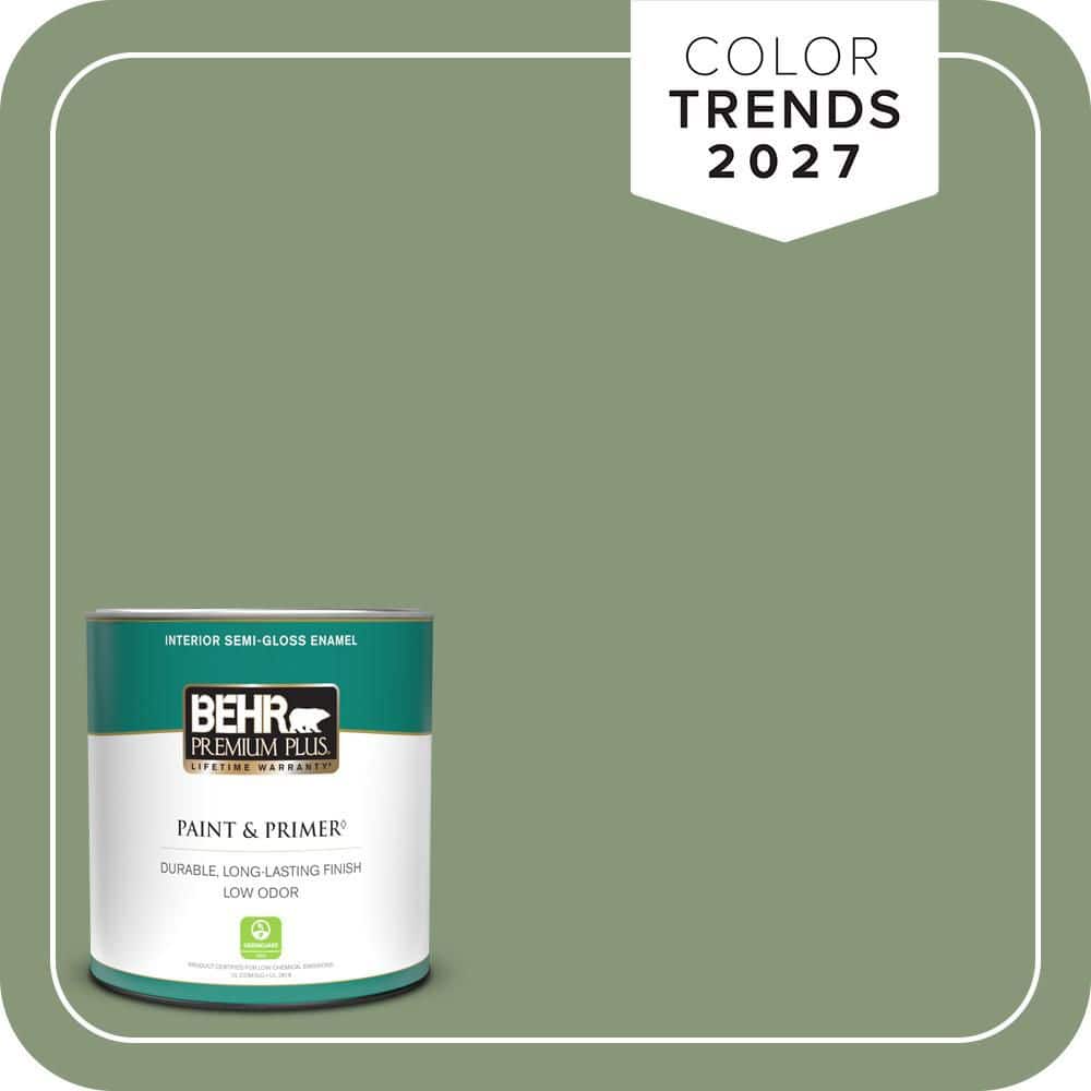 BEHR PREMIUM PLUS #S390-5 Laurel Tree Enamel Low Odor & Primer (3)