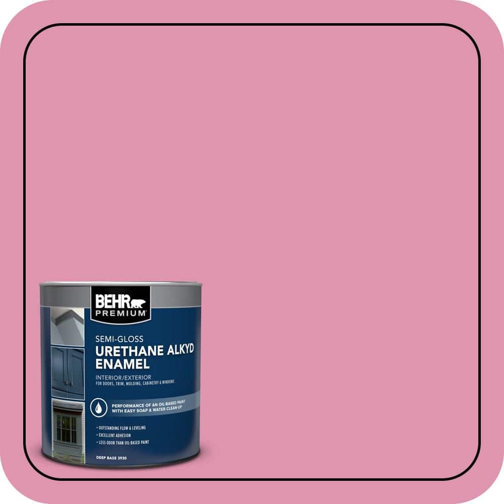 BEHR PREMIUM 1 qt. #P130-4 Its a Girl Semi-Gloss Enamel Urethane Alkyd Interior/Exterior Paint (1)