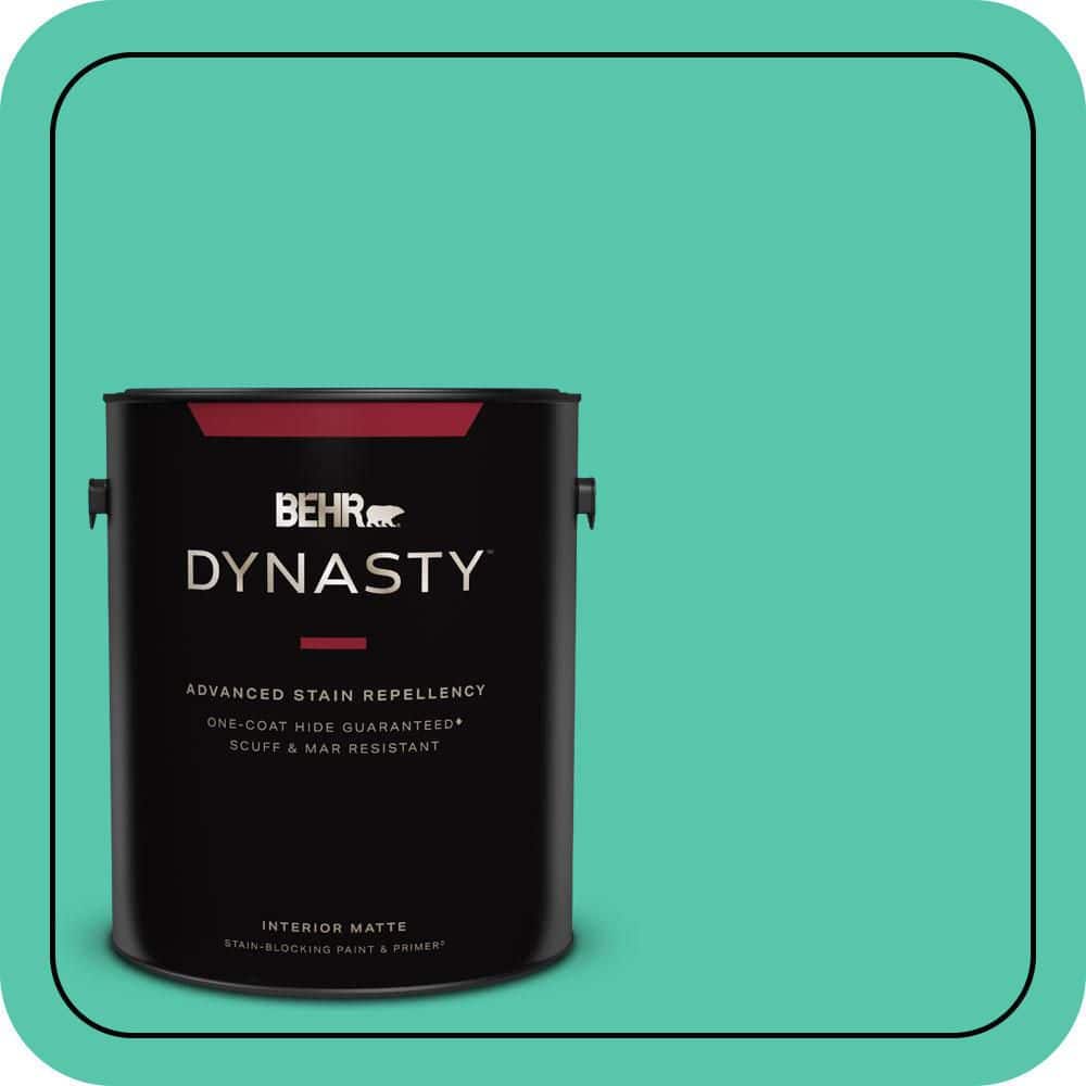 BEHR DYNASTY 1 gal. #480B-4 Shoreline Green Matte Interior Stain-Blocking Paint & Primer