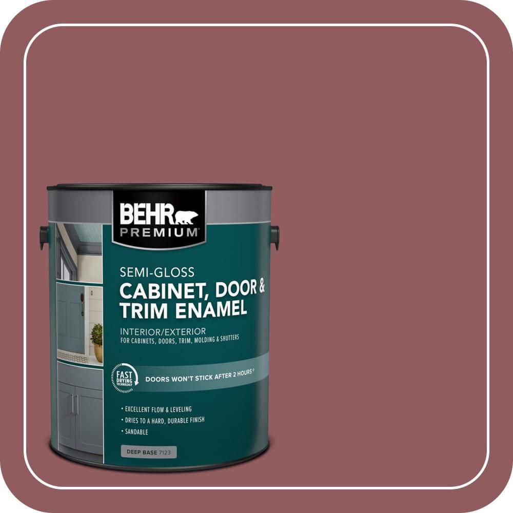 BEHR PREMIUM 1 gal. #S130-6 Spiced Potpourri Semi-Gloss Enamel Interior/Exterior Cabinet, Door & Trim Paint