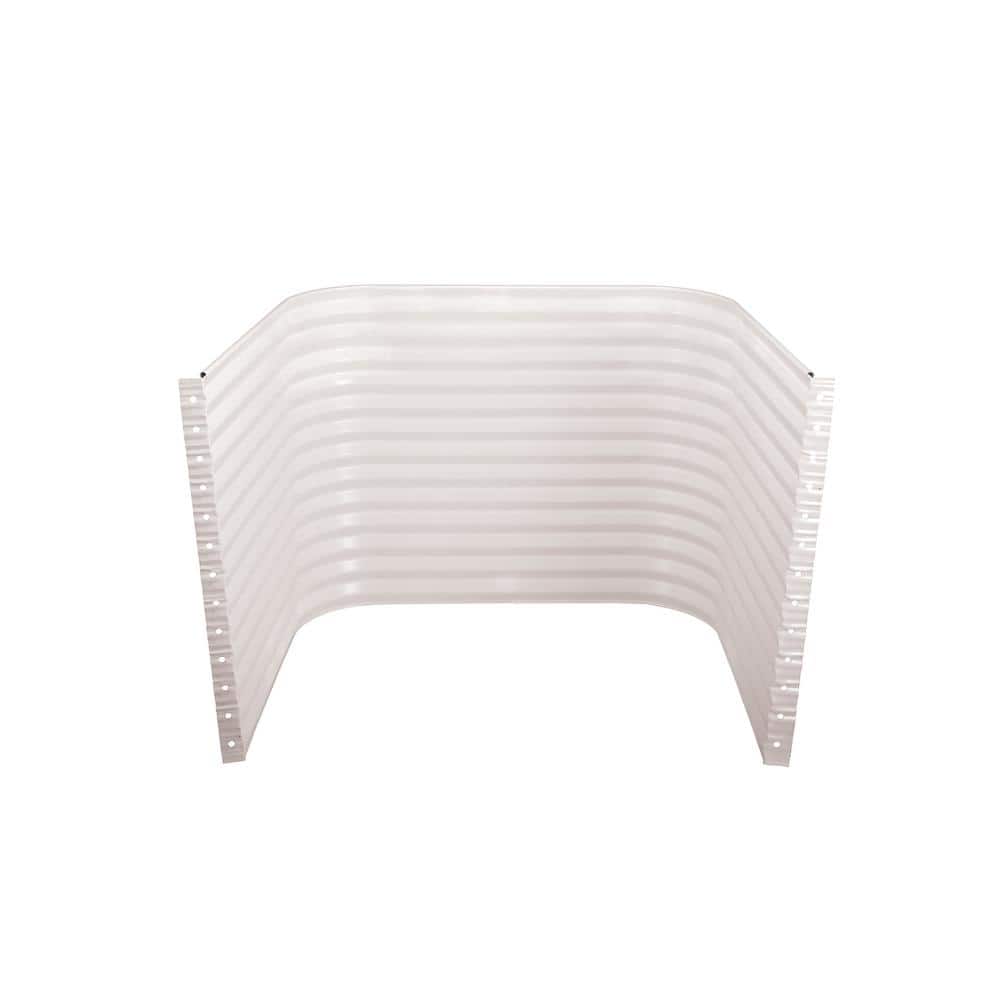 SHAPE PRODUCTS 55 in. W x 36 in. D x 36 in. H White Steel Egress Window Well