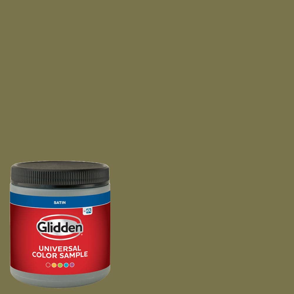 Glidden 8 oz. PPG1113-6 Green Briar Satin Interior Paint Sample (1)
