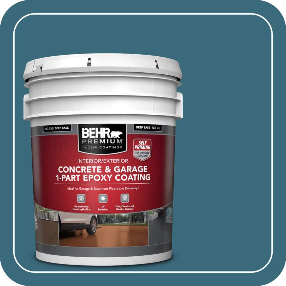 BEHR PREMIUM 5 gal. #S460-6 Mammoth Mountain Self-Priming 1-Part Epoxy Satin Interior/Exterior Concrete and Garage Floor Paint (1)