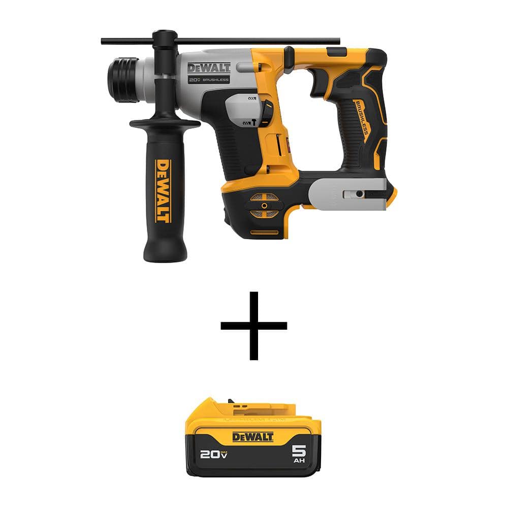 DEWALT ATOMIC 20V MAX Cordless Ultra-Compact 5/8 in. Hammer Drill and 20V MAX Premium Lithium-Ion 5.0Ah Battery (1)
