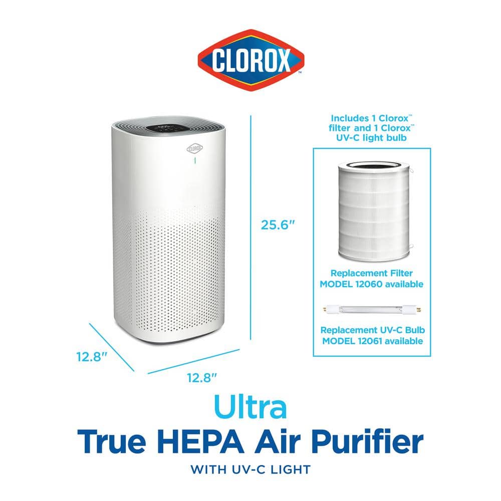Clorox 2200 sq. ft. True HEPA Personal Air Purifier in White with UV-C Light (2)