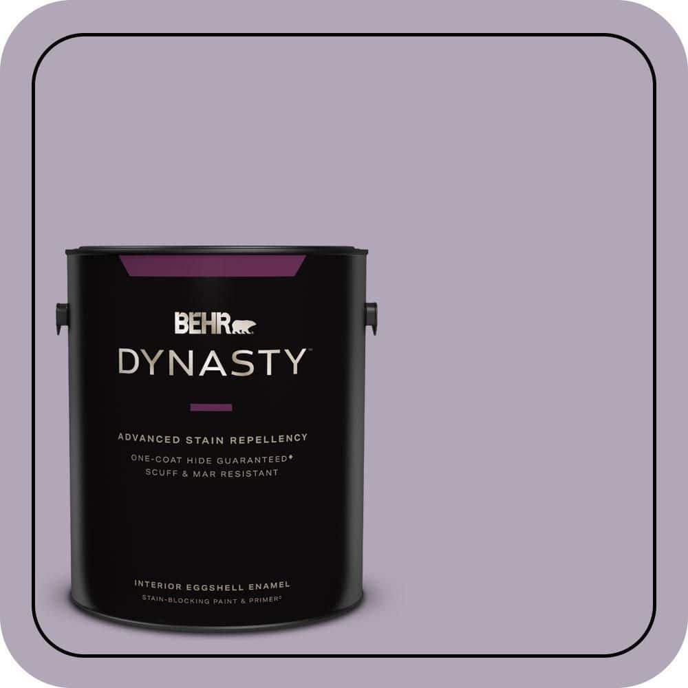 BEHR DYNASTY 1 gal. #660F-4 Plum Frost Eggshell Enamel Interior Stain-Blocking Paint & Primer