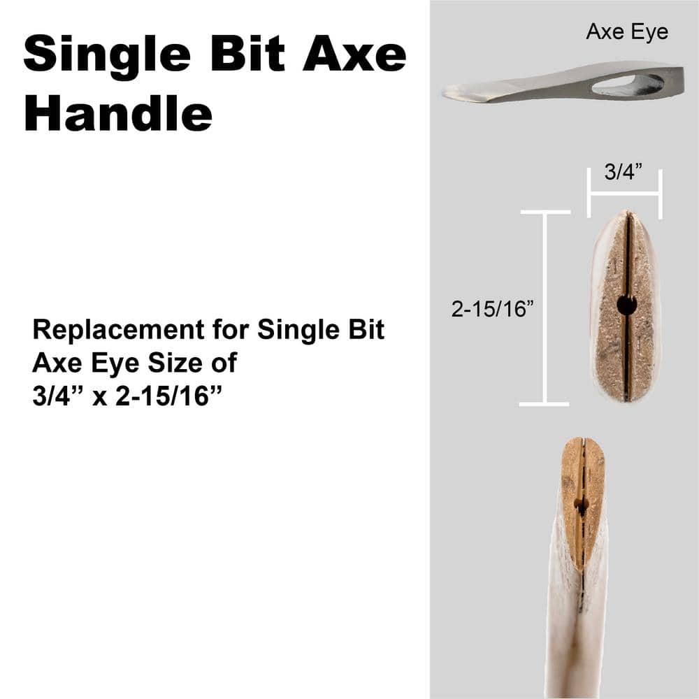 PRIVATE BRAND UNBRANDED 35 in. Axe Wood Replacement Handle (4)