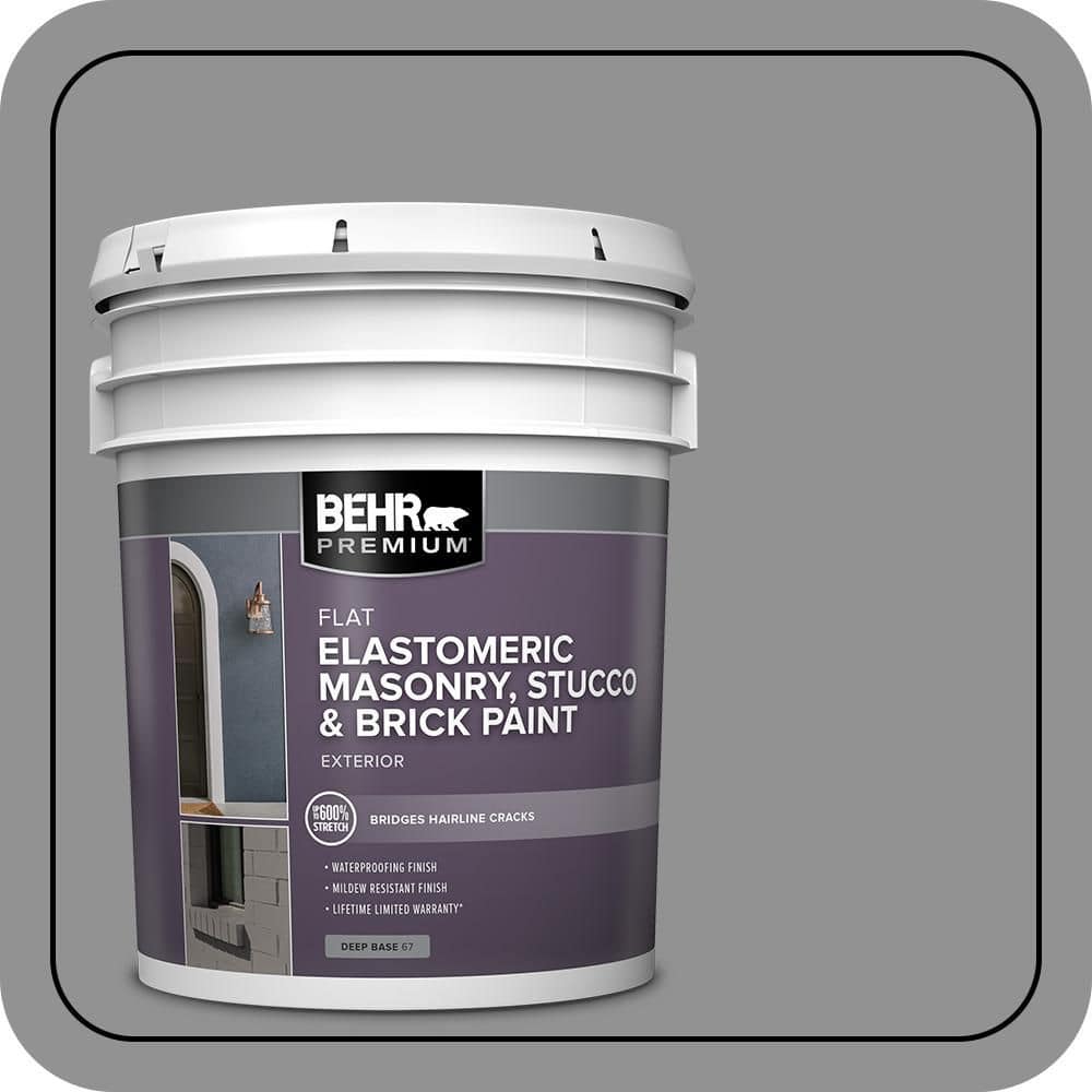 BEHR PREMIUM 5 gal. #N520-4 Cool Ashes Elastomeric Masonry, Stucco and Brick Exterior Paint (1)