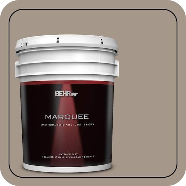 BEHR MARQUEE 5 gal. #N220-4 Shiitake Flat Exterior Paint & Primer (2)