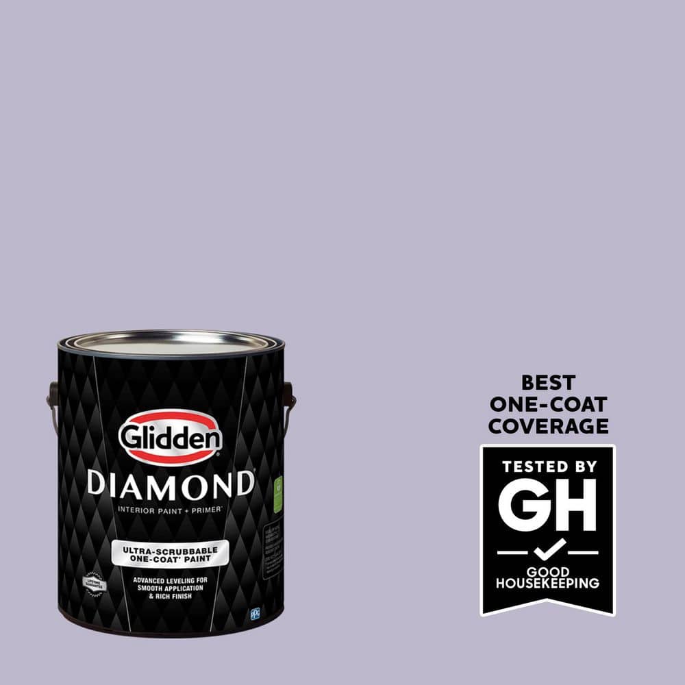 Glidden Diamond 1 gal. Wild Lilac PPG1175-4 Semi-Gloss Interior Paint with Primer