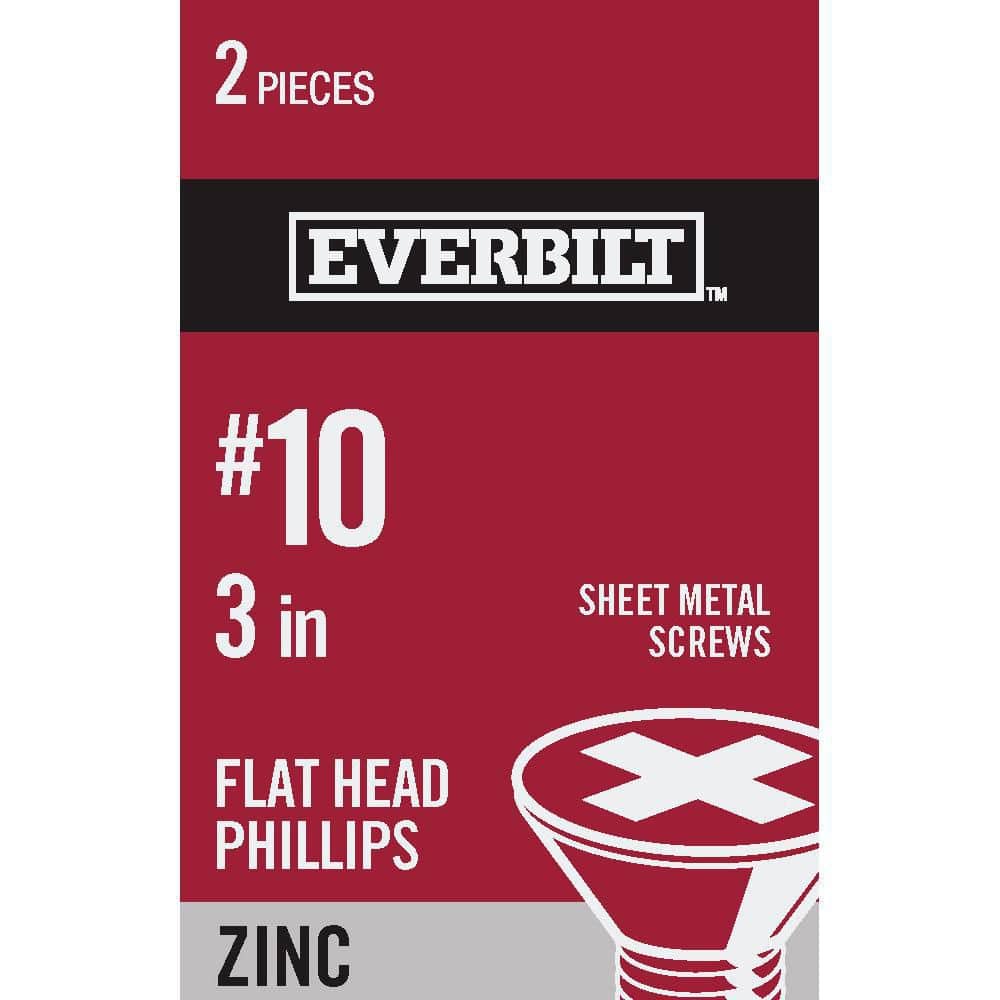 Everbilt Zinc Plated Phillips Flat Head Sheet Metal Screw (2-Pack) (1)