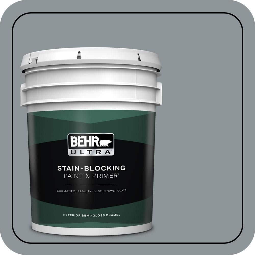 BEHR ULTRA 5 gal. #N450-4 Moonquake Semi-Gloss Enamel Exterior Paint & Primer