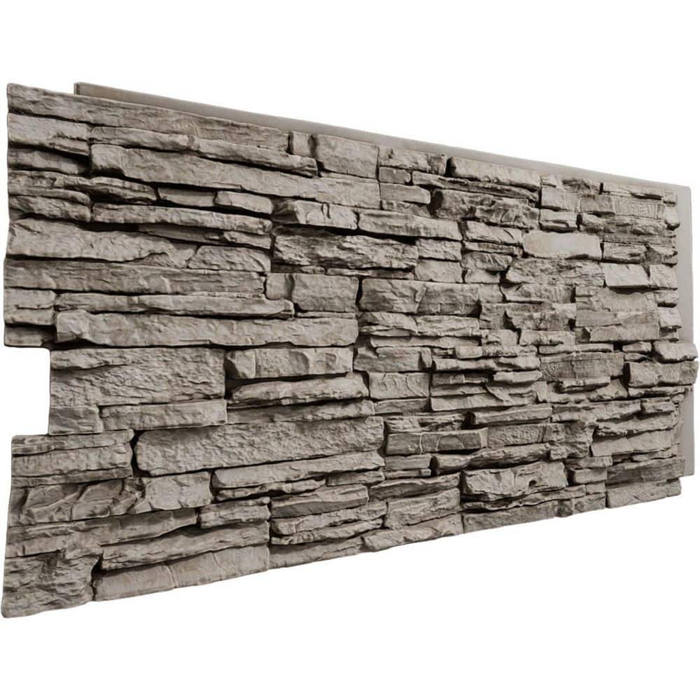 Ekena Millwork EverStone Canyon Ridge Faux Stone Panel, 45 3/4"W x 24 1/2"H x 1 1/4"D, Desert Sand Color (3)