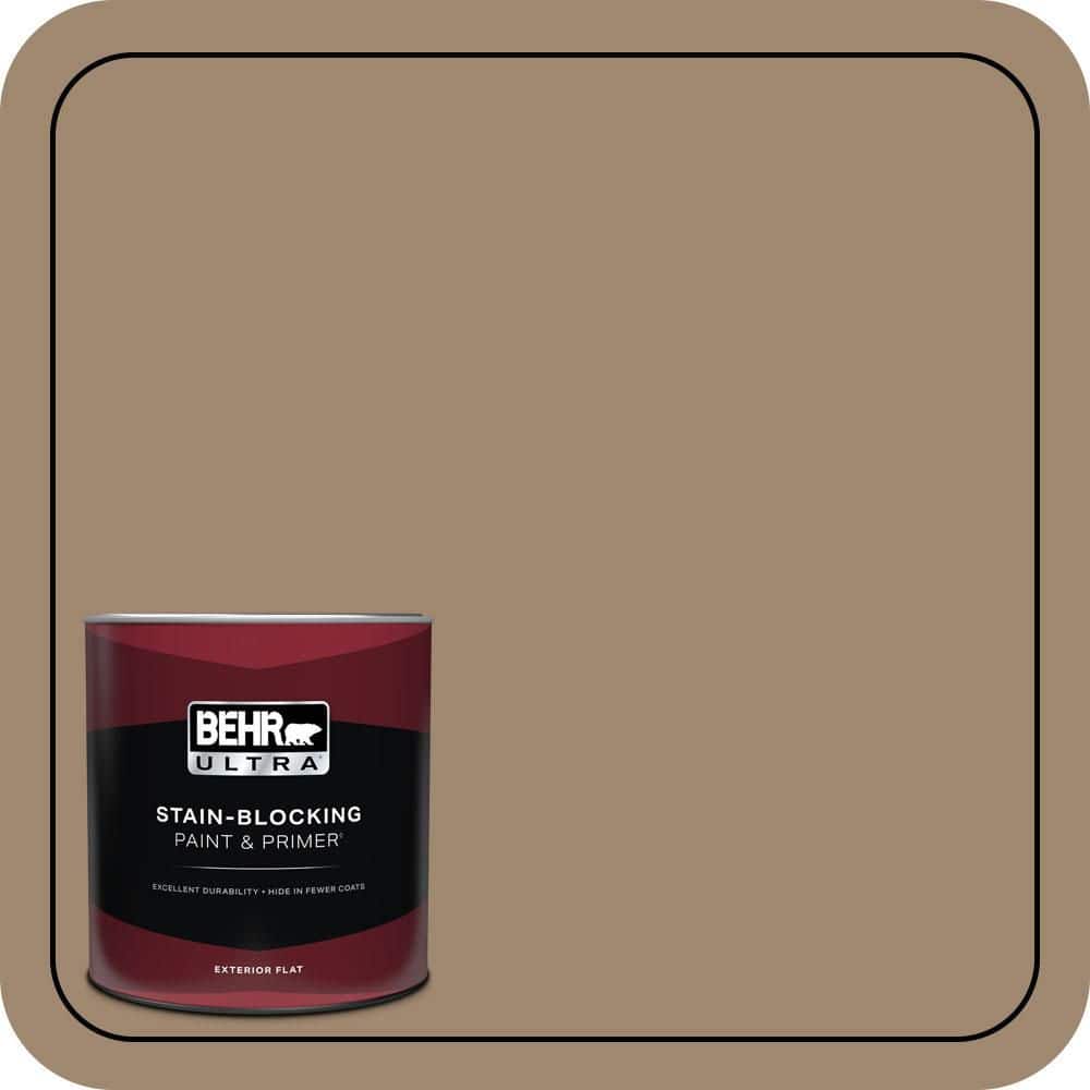 BEHR ULTRA 1 qt. #700D-5 Toffee Crunch Flat Exterior Paint & Primer