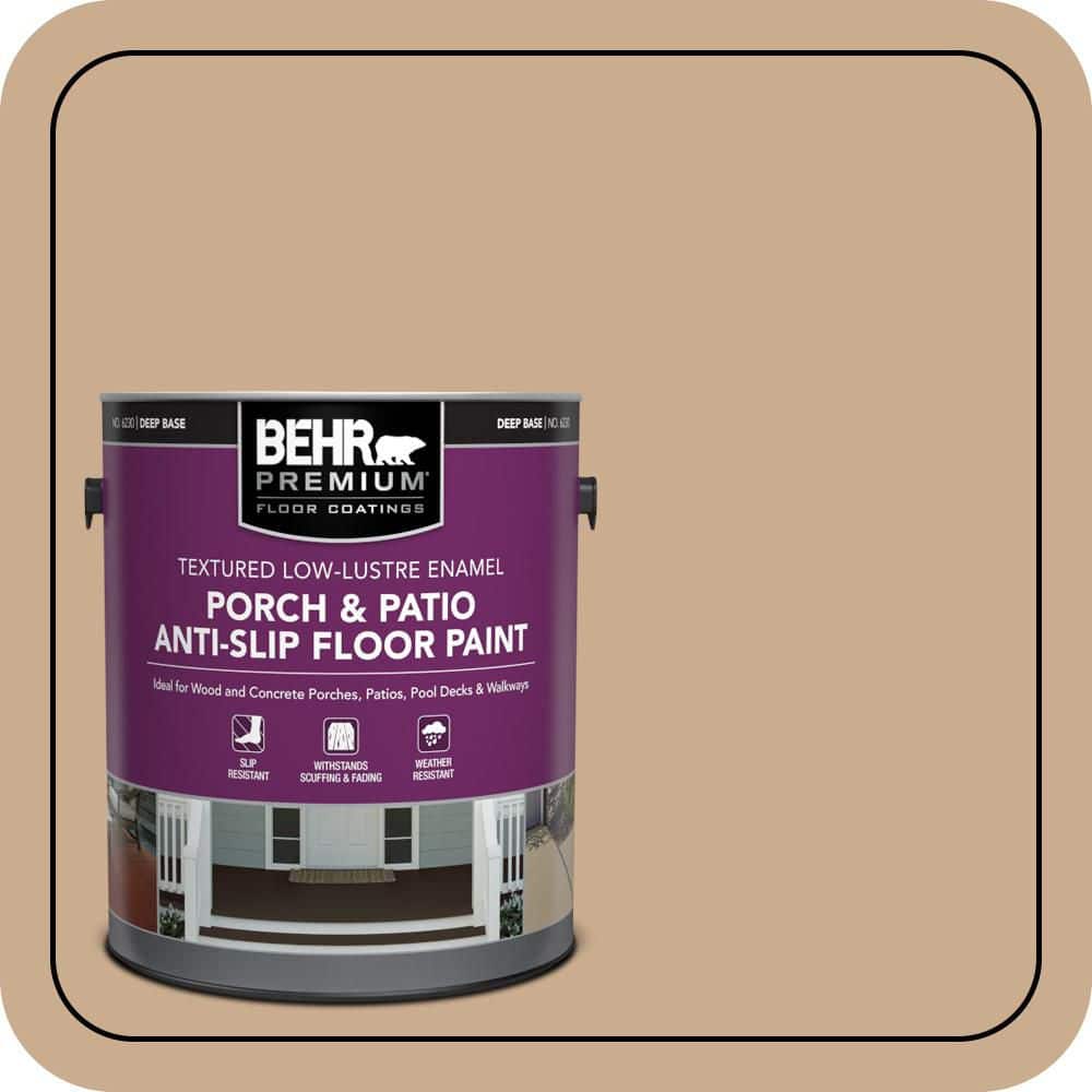 BEHR PREMIUM 1 gal. #PFC-23 Tan Textured Low-Lustre Enamel Interior/Exterior Porch and Patio Anti-Slip Floor Paint