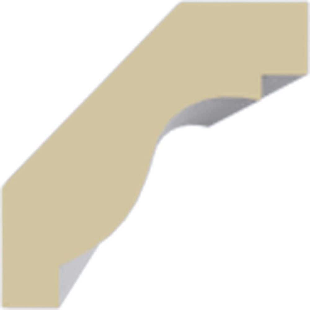 Ekena Millwork 1-1/4 in. x 1-1/4 in. x 94-1/2 in. Polyurethane Hillsborough Traditional Smooth Crown Moulding (3)
