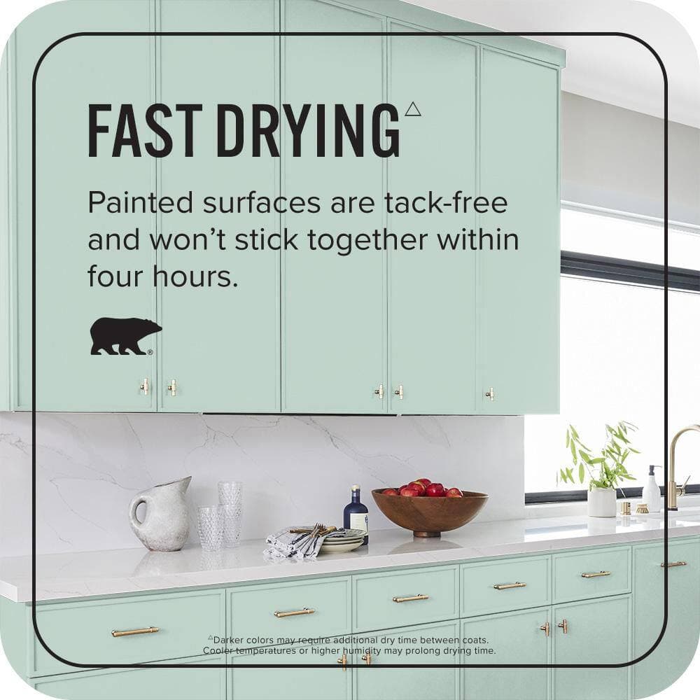 BEHR PREMIUM PLUS #S420-2 Moon Glass Enamel Interior Stain-Blocking Paint and Primer (3)