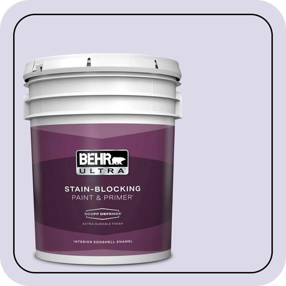 BEHR ULTRA 5 gal. #640A-2 Misty Violet Extra Durable Eggshell Enamel Interior Paint & Primer