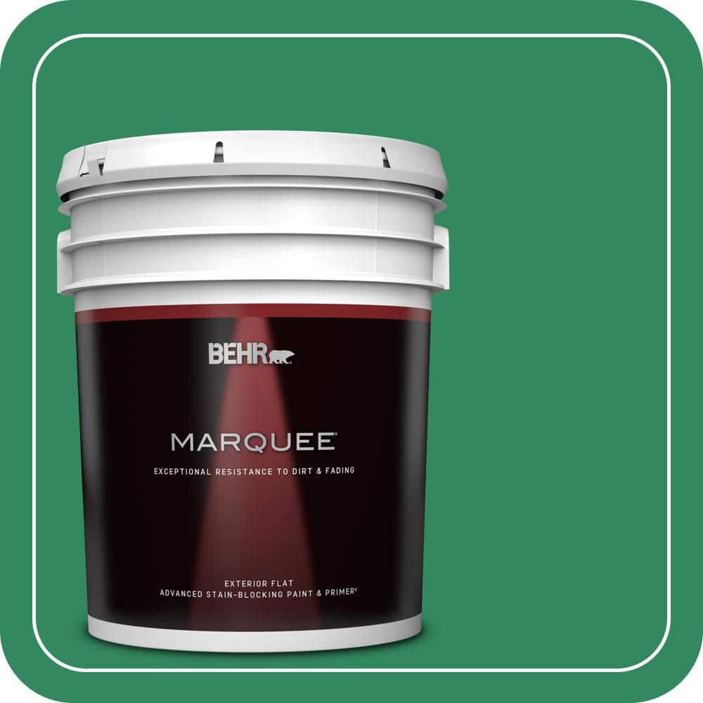 BEHR MARQUEE 5 gal. #P420-6 Exquisite Emerald Flat Exterior Paint & Primer
